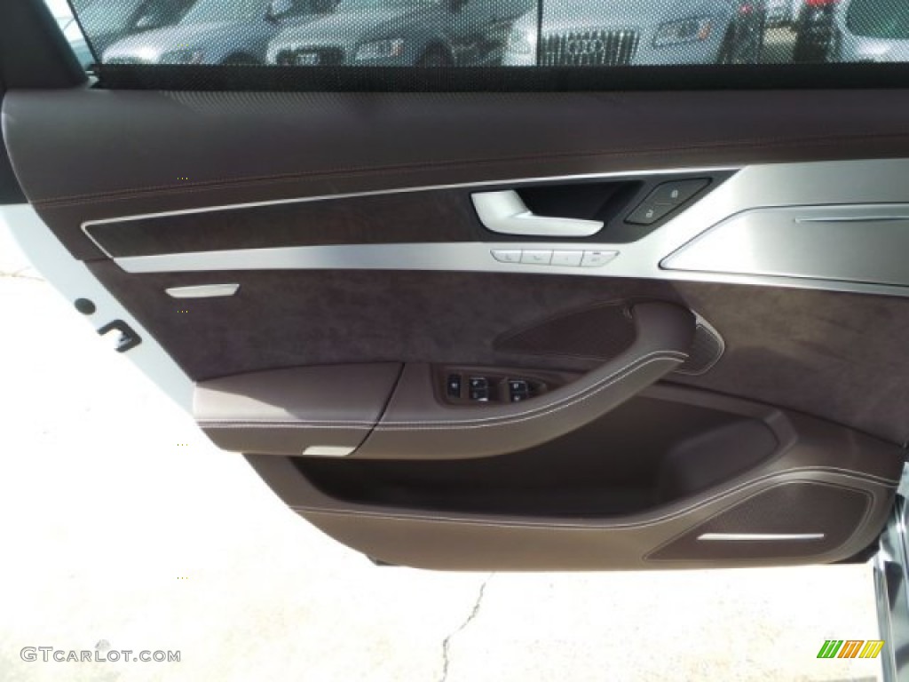 2015 Audi A8 L TDI quattro Balao Brown Door Panel Photo #101231448