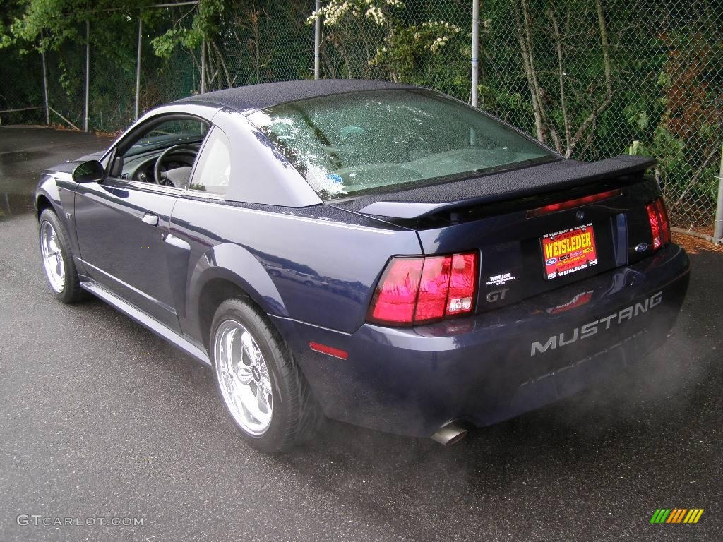 2001 Mustang GT Coupe - True Blue Metallic / Medium Graphite photo #4