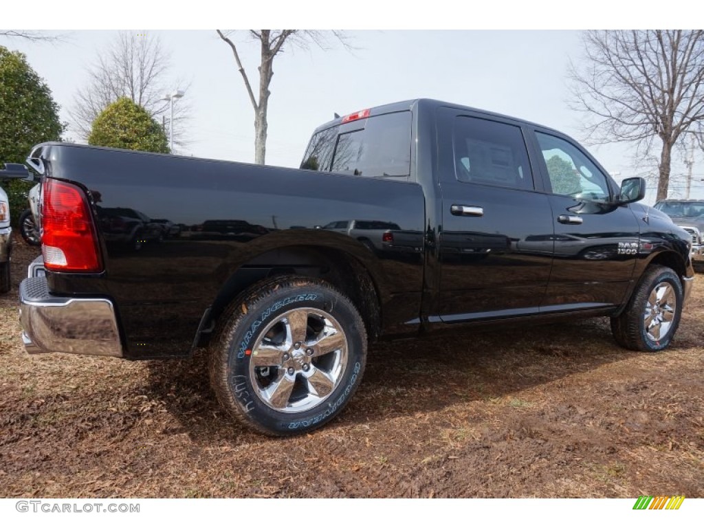 2015 1500 Big Horn Crew Cab - Black Forest Green Pearl / Black/Diesel Gray photo #3