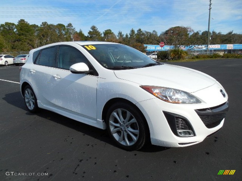 Crystal White Pearl Mica 2010 Mazda MAZDA3 s Sport 5 Door Exterior Photo #101237685