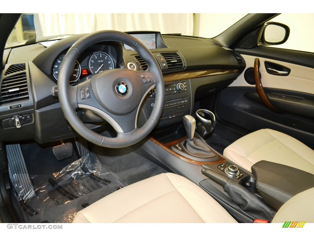 Savanna Beige Interior 2012 BMW 1 Series 128i Convertible Photo #101240567