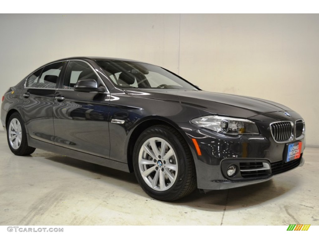 2015 5 Series 528i Sedan - Dark Graphite Metallic / Black photo #2