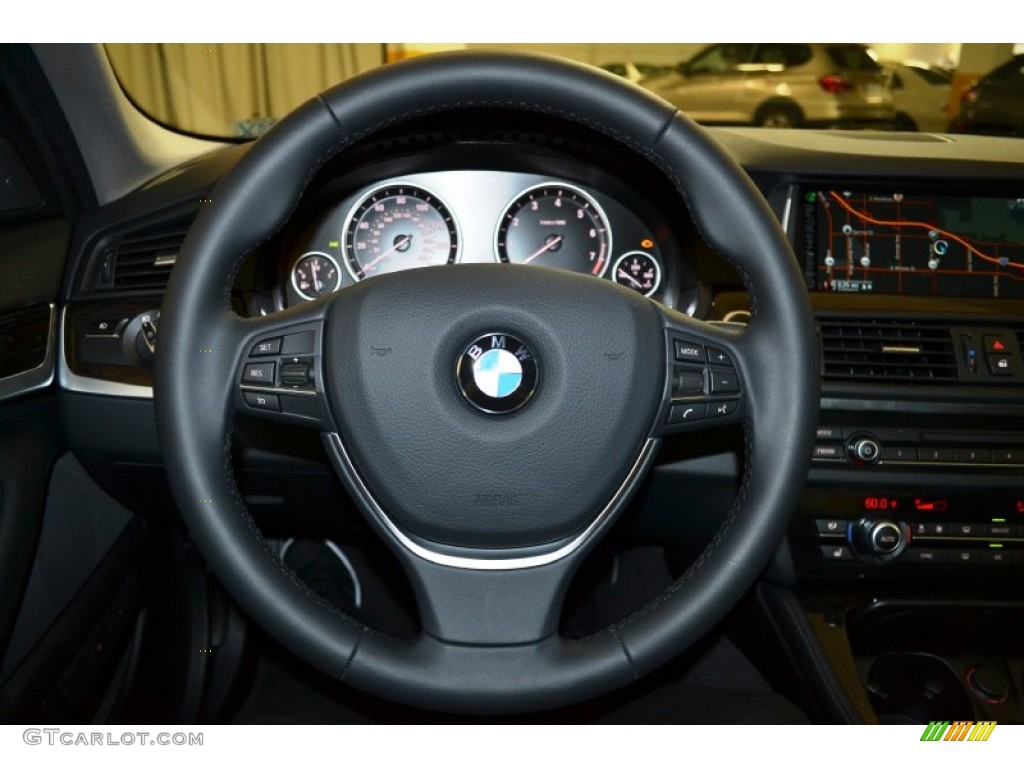 2015 5 Series 528i Sedan - Dark Graphite Metallic / Black photo #9