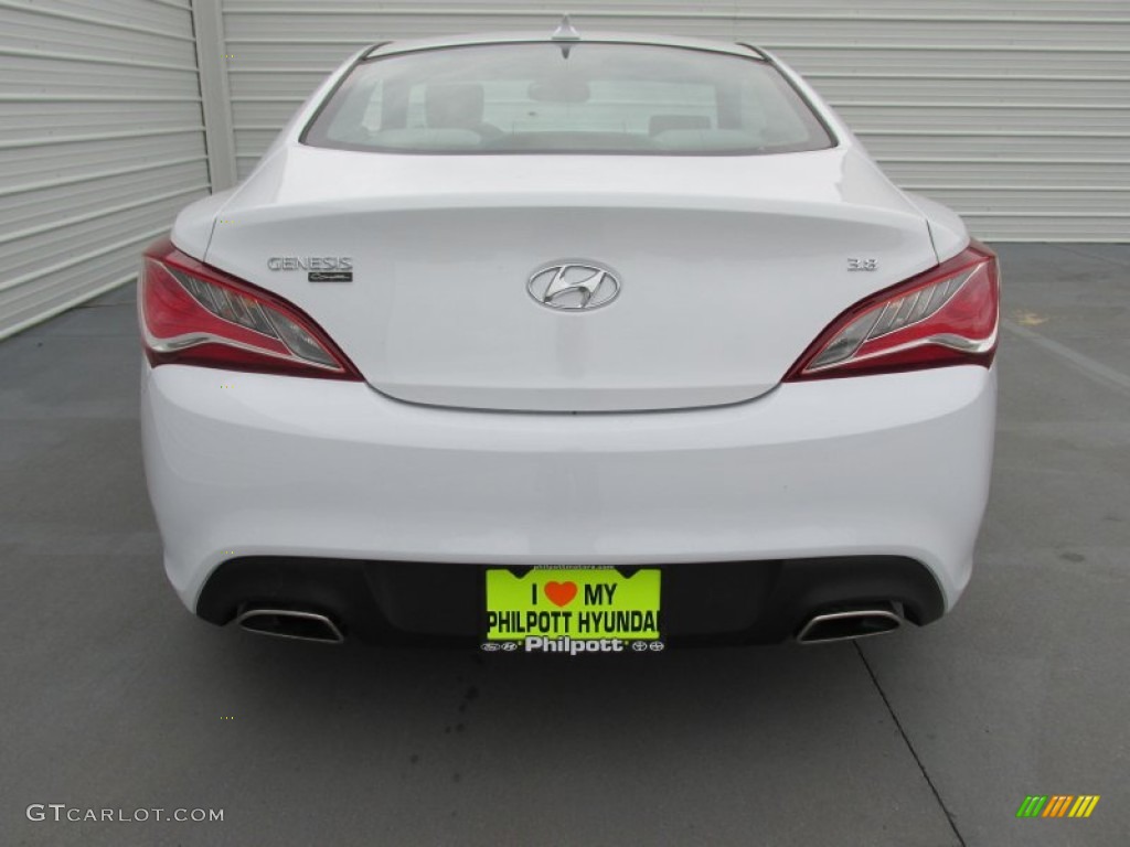 2015 Genesis Coupe 3.8 - Casablanca White / Black photo #5