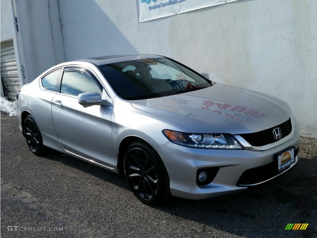 2014 Accord EX-L V6 Coupe - Alabaster Silver Metallic / Black photo #29