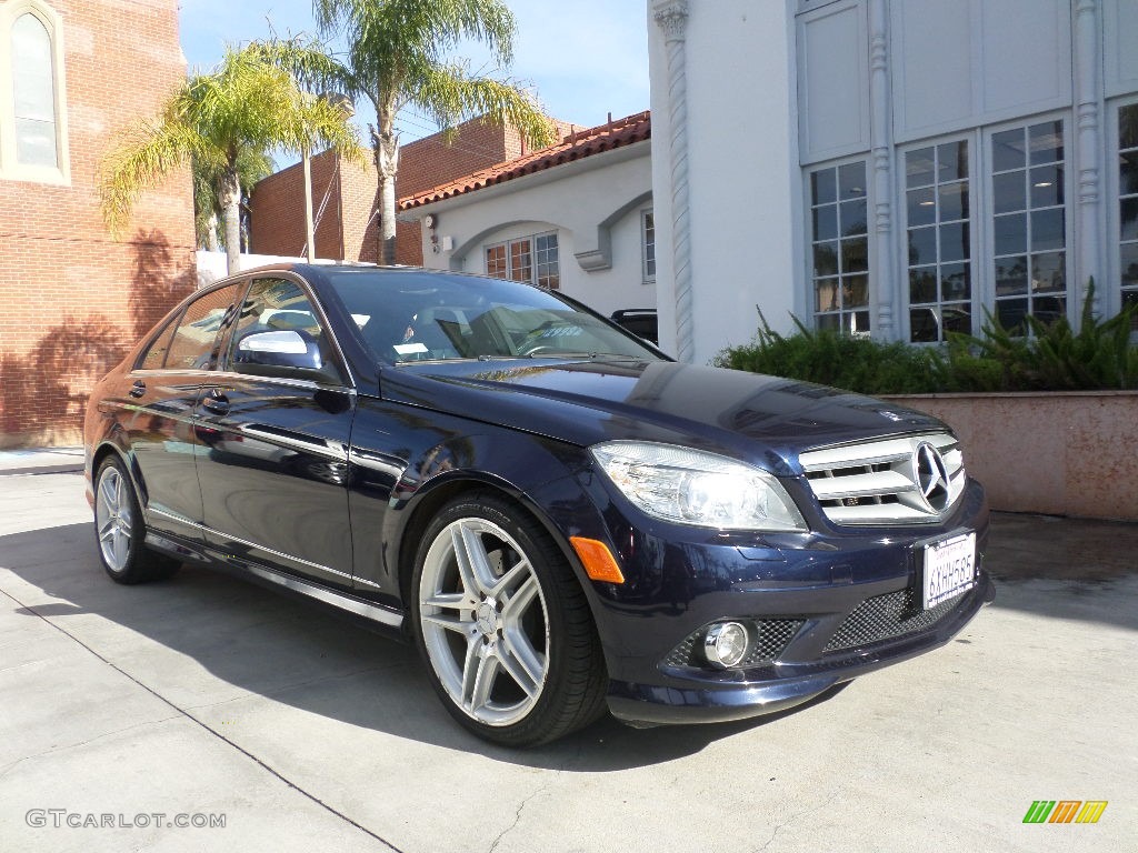 2009 C 350 Sport - Capri Blue Metallic / Grey/Black photo #1