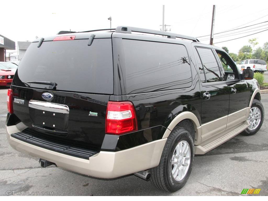 2009 Expedition EL Eddie Bauer 4x4 - Black / Charcoal Black Leather/Camel photo #5