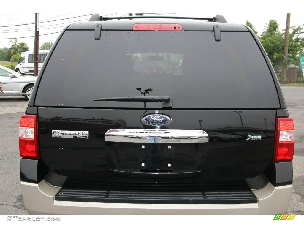 2009 Expedition EL Eddie Bauer 4x4 - Black / Charcoal Black Leather/Camel photo #6