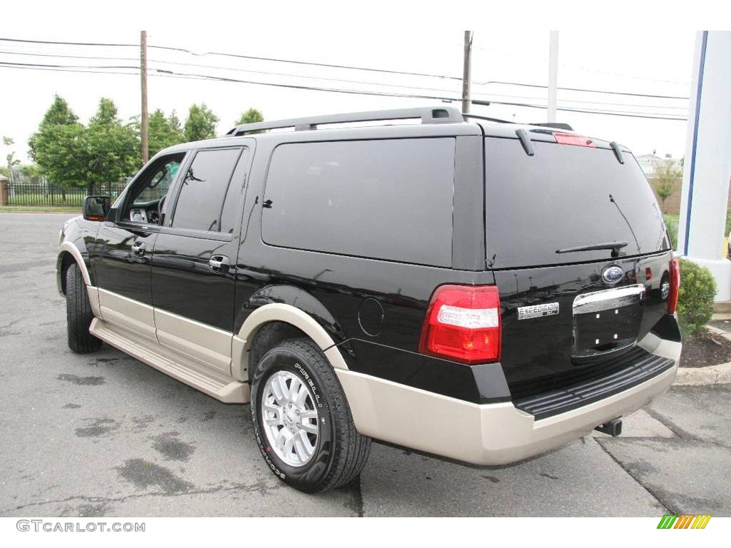 2009 Expedition EL Eddie Bauer 4x4 - Black / Charcoal Black Leather/Camel photo #8