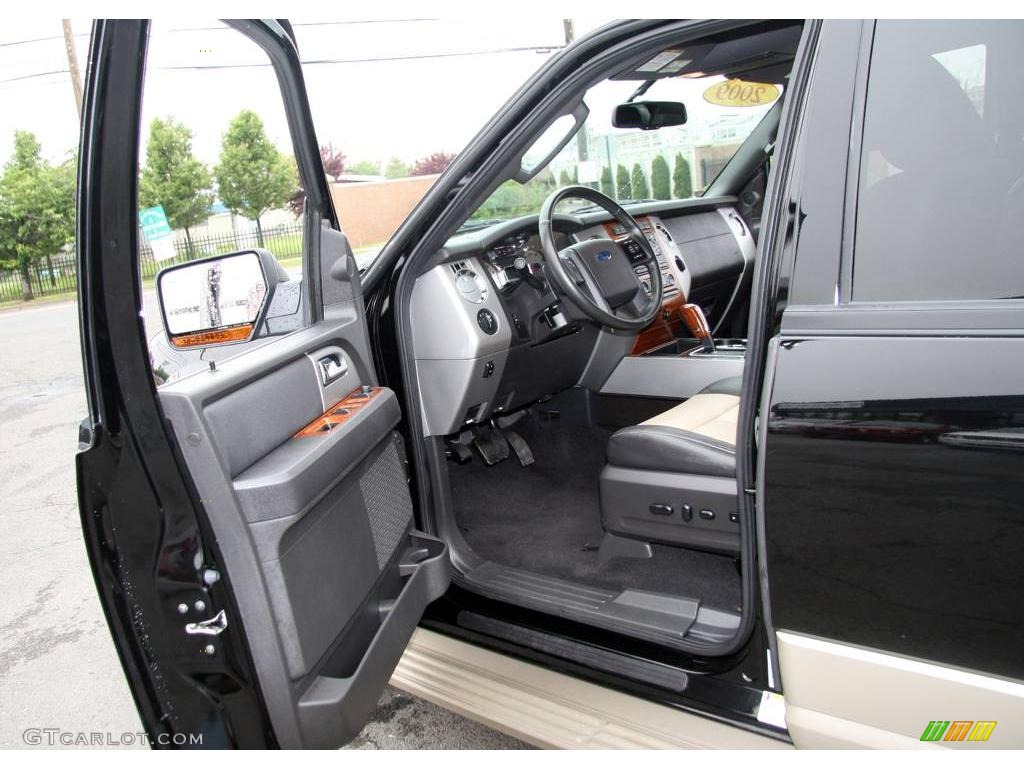 2009 Expedition EL Eddie Bauer 4x4 - Black / Charcoal Black Leather/Camel photo #10