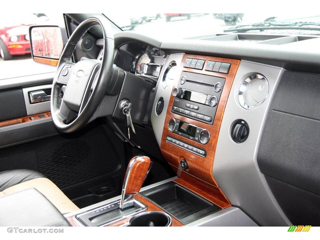 2009 Expedition EL Eddie Bauer 4x4 - Black / Charcoal Black Leather/Camel photo #12
