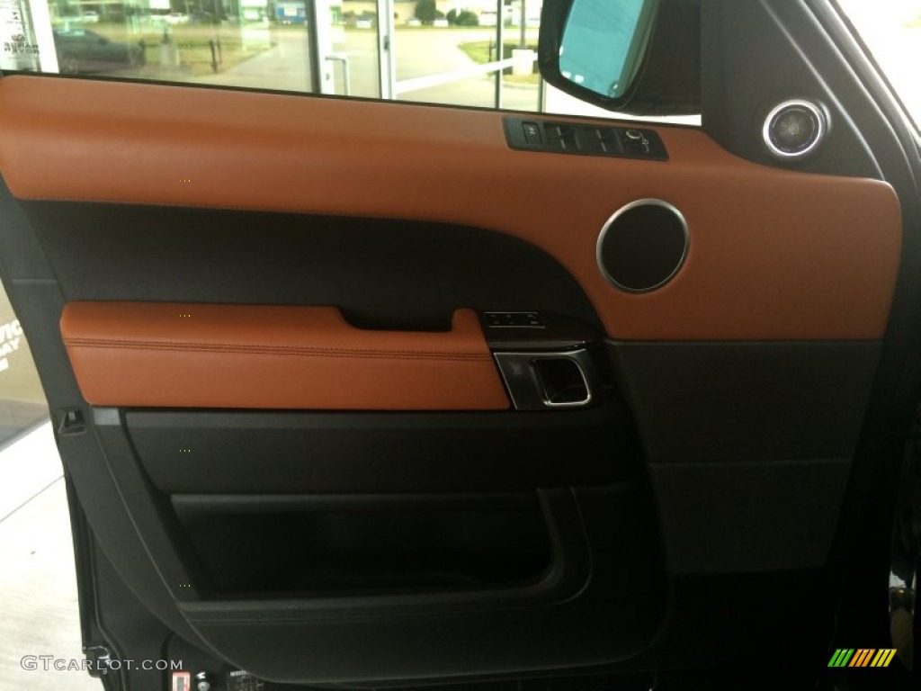 2014 Land Rover Range Rover Sport Supercharged Ebony/Tan/Tan Door Panel Photo #101253109