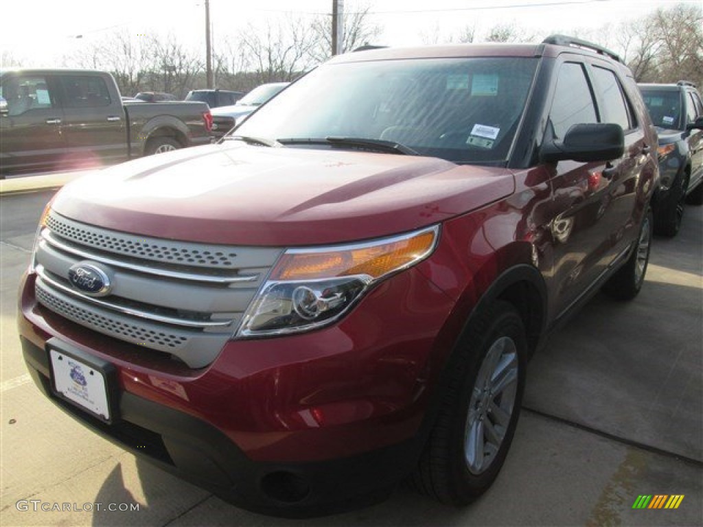 2015 Explorer FWD - Ruby Red / Medium Light Stone photo #4