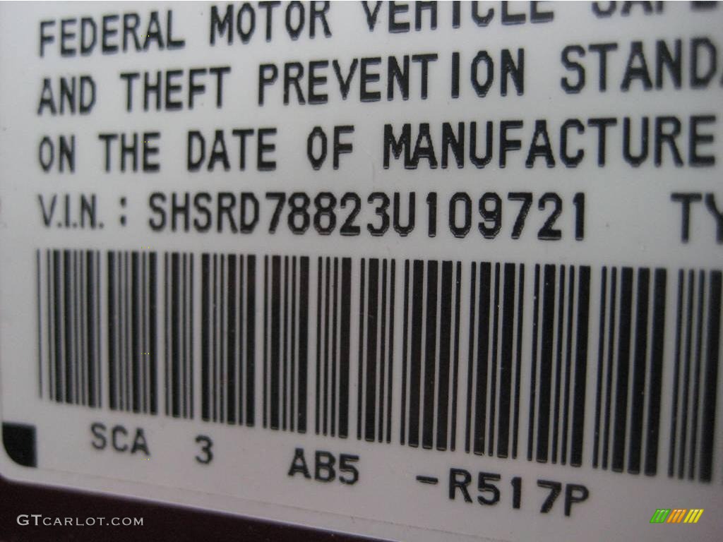 2003 CR-V EX 4WD - Chianti Red Pearl / Saddle photo #6