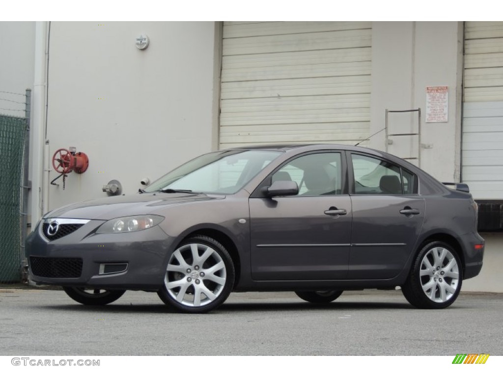 2008 MAZDA3 i Sport Sedan - Galaxy Gray Mica / Black photo #2