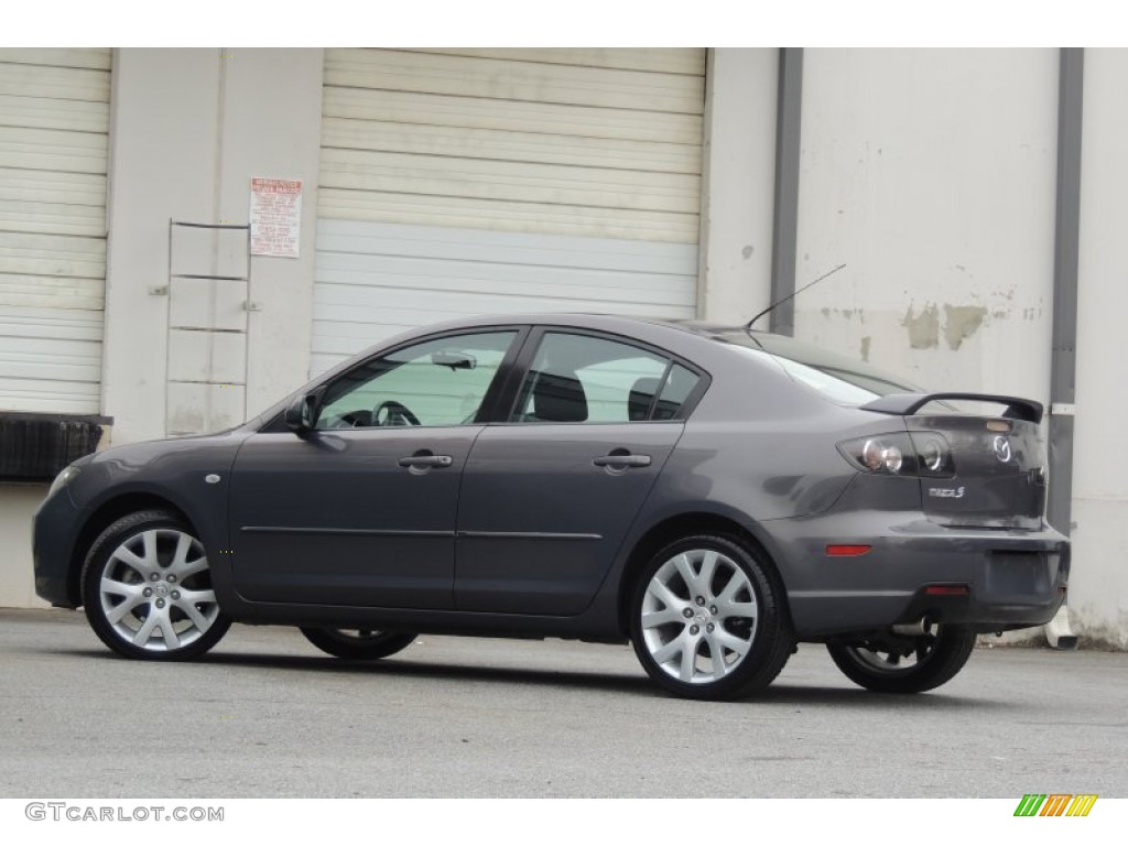 2008 MAZDA3 i Sport Sedan - Galaxy Gray Mica / Black photo #3
