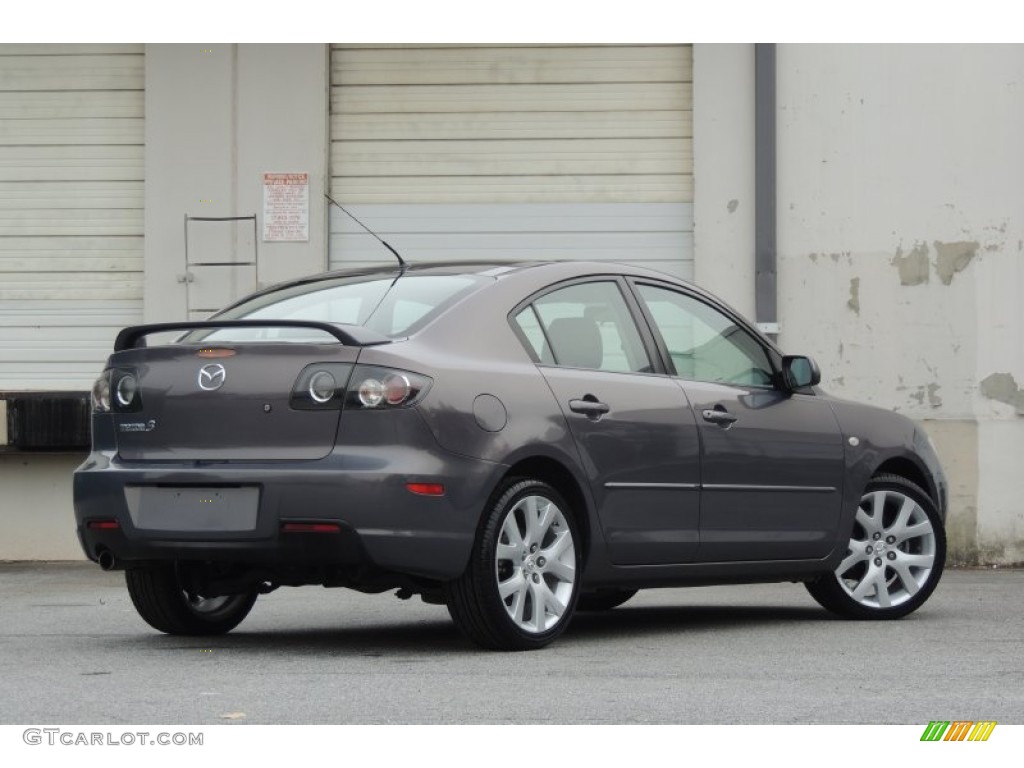 2008 MAZDA3 i Sport Sedan - Galaxy Gray Mica / Black photo #4