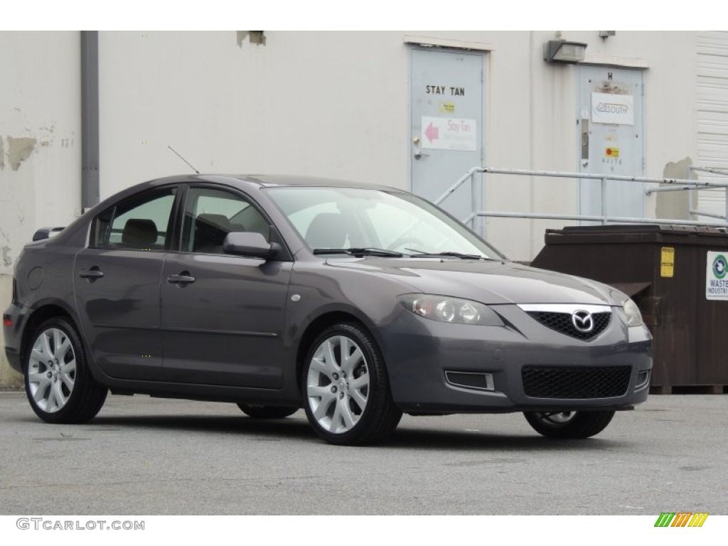 2008 MAZDA3 i Sport Sedan - Galaxy Gray Mica / Black photo #5