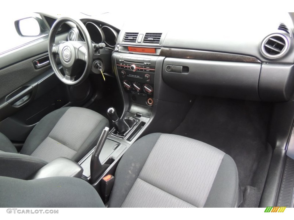 2008 MAZDA3 i Sport Sedan - Galaxy Gray Mica / Black photo #12