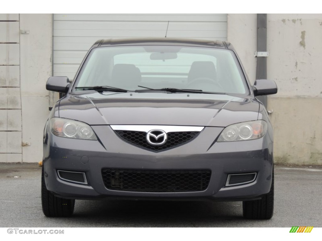 2008 MAZDA3 i Sport Sedan - Galaxy Gray Mica / Black photo #17