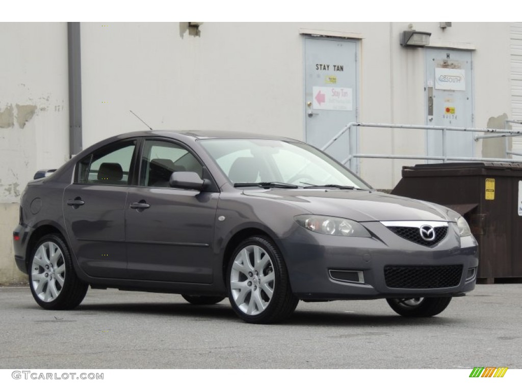 2008 MAZDA3 i Sport Sedan - Galaxy Gray Mica / Black photo #18