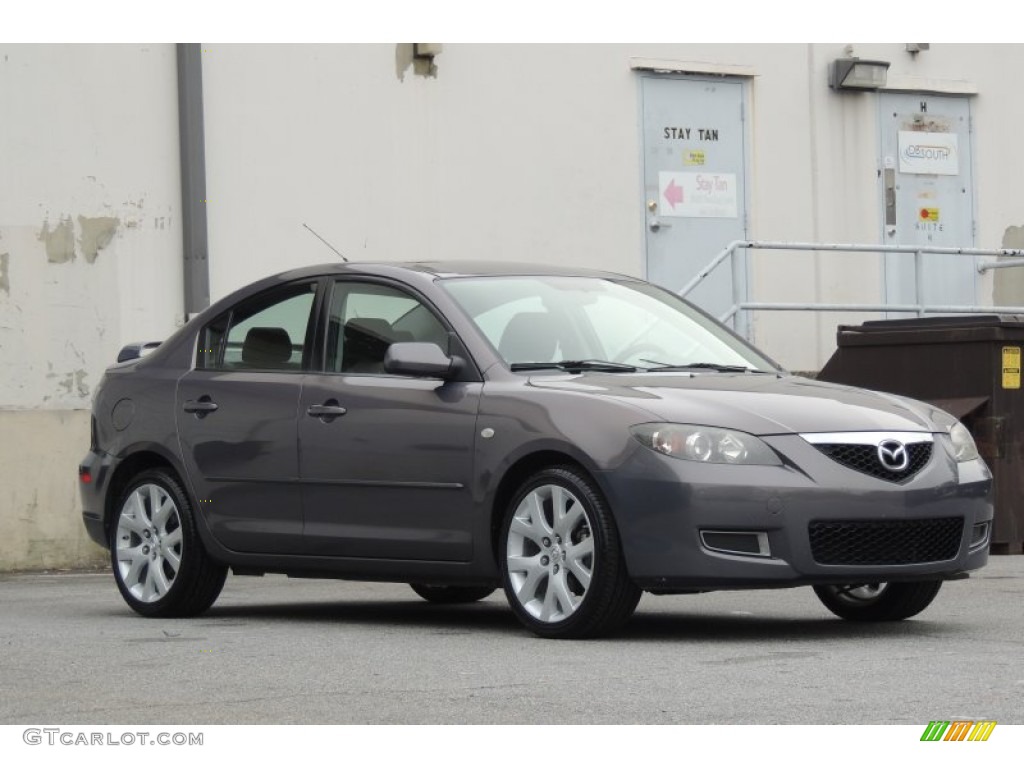 2008 MAZDA3 i Sport Sedan - Galaxy Gray Mica / Black photo #19