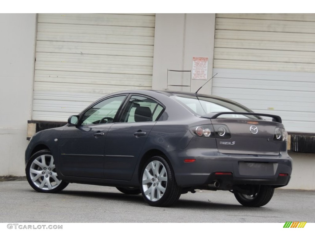 2008 MAZDA3 i Sport Sedan - Galaxy Gray Mica / Black photo #21