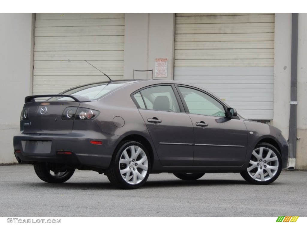 2008 MAZDA3 i Sport Sedan - Galaxy Gray Mica / Black photo #22