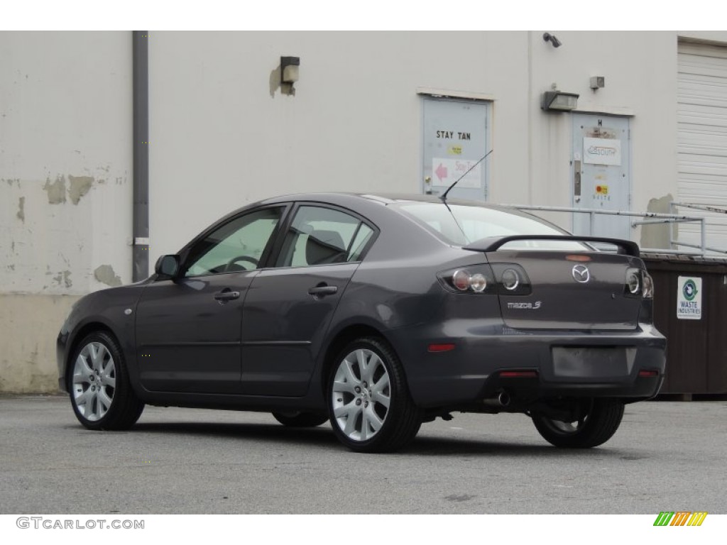2008 MAZDA3 i Sport Sedan - Galaxy Gray Mica / Black photo #23