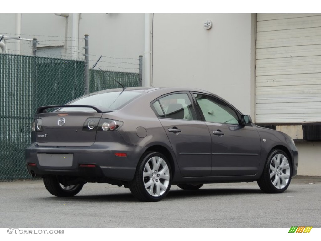 2008 MAZDA3 i Sport Sedan - Galaxy Gray Mica / Black photo #24