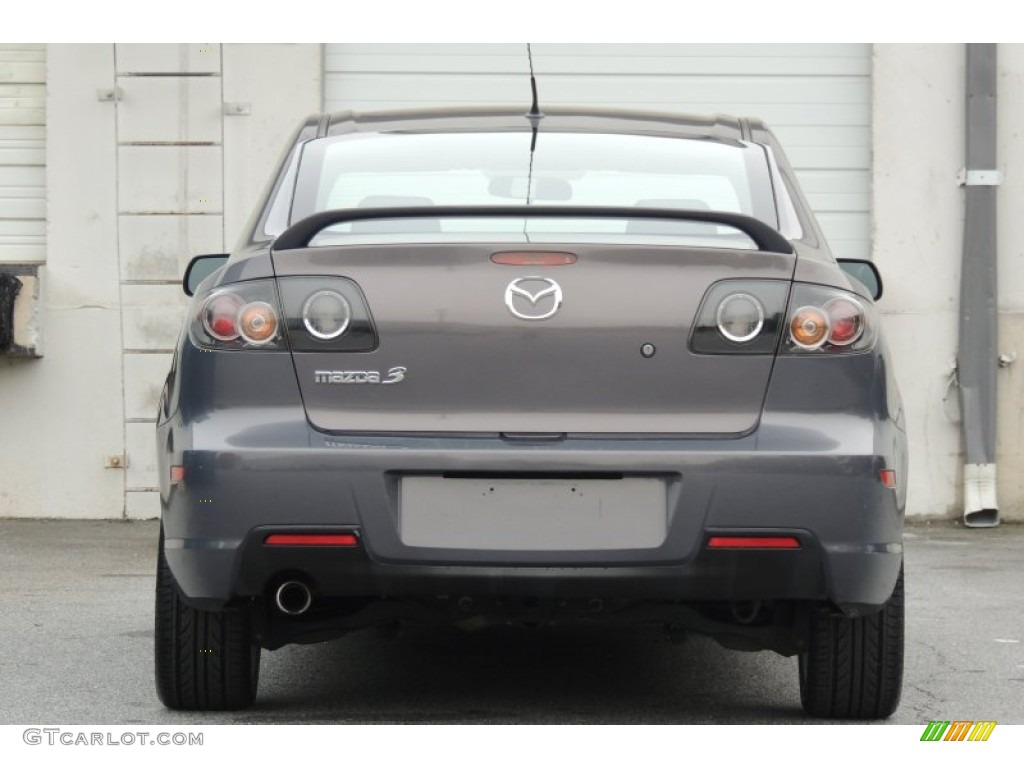 2008 MAZDA3 i Sport Sedan - Galaxy Gray Mica / Black photo #28