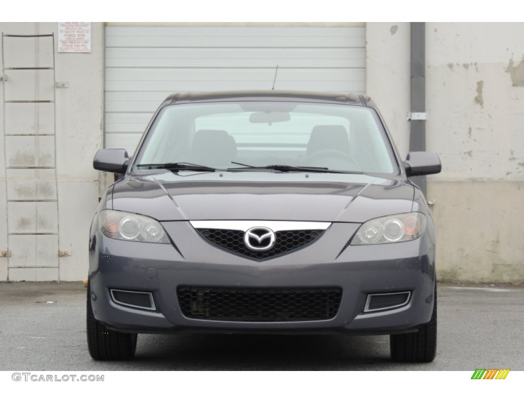2008 MAZDA3 i Sport Sedan - Galaxy Gray Mica / Black photo #34