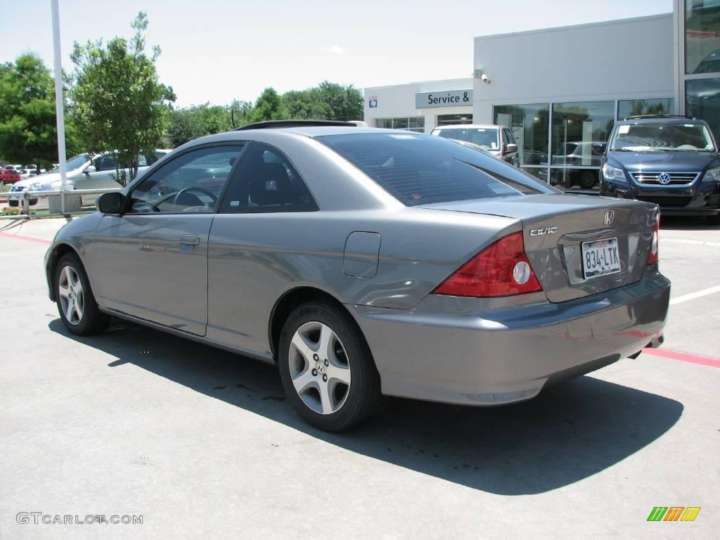 2005 Civic EX Coupe - Magnesium Metallic / Black photo #3