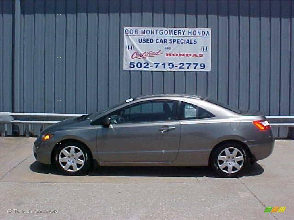 2008 Civic LX Coupe - Galaxy Gray Metallic / Gray photo #1