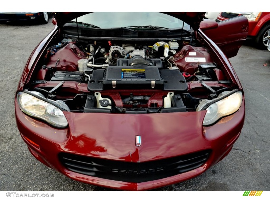 2002 Camaro Coupe - Monterey Maroon Metallic / Medium Gray photo #29