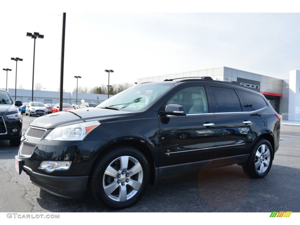 2009 Traverse LTZ AWD - Black Granite Metallic / Cashmere/Ebony photo #7