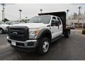 Front 3/4 View of 2015 F450 Super Duty XL Crew Cab Flat Bed 4x4