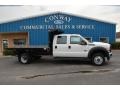 Oxford White - F450 Super Duty XL Crew Cab Flat Bed 4x4 Photo No. 3