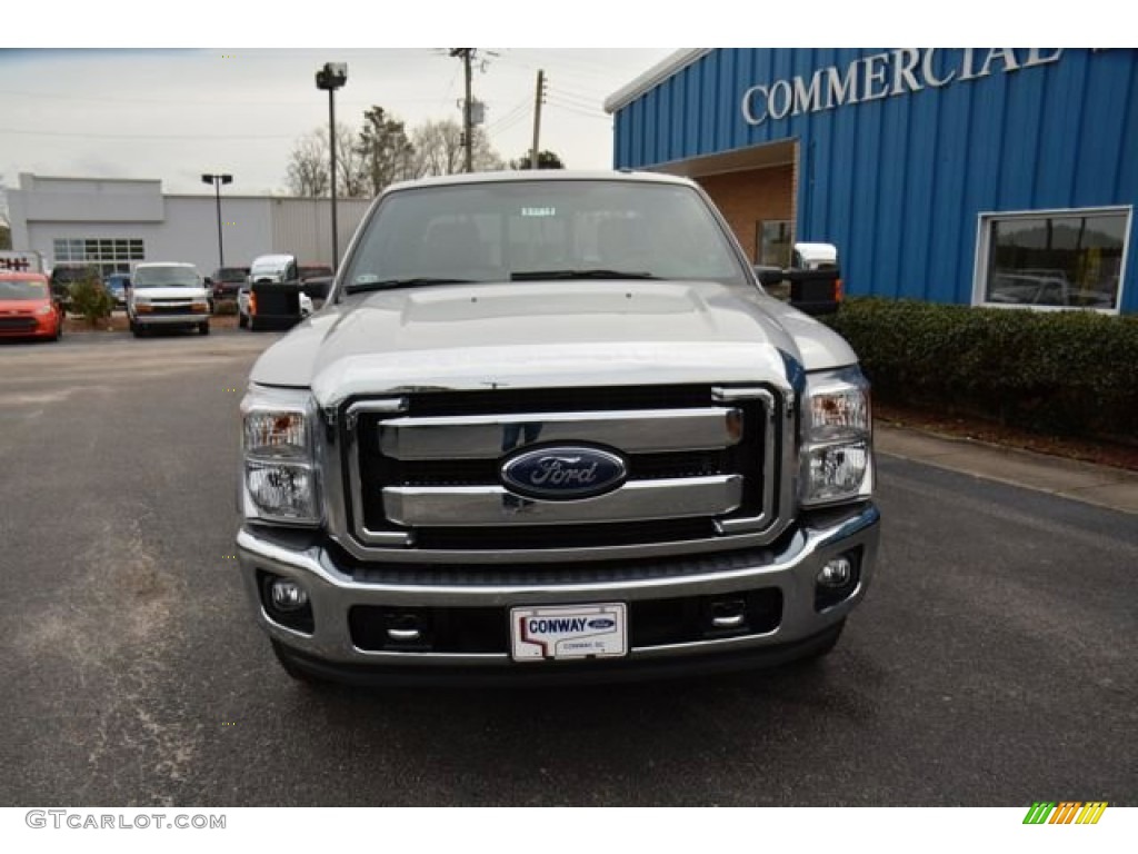 2015 F250 Super Duty Lariat Super Cab - Ingot Silver / Black photo #3