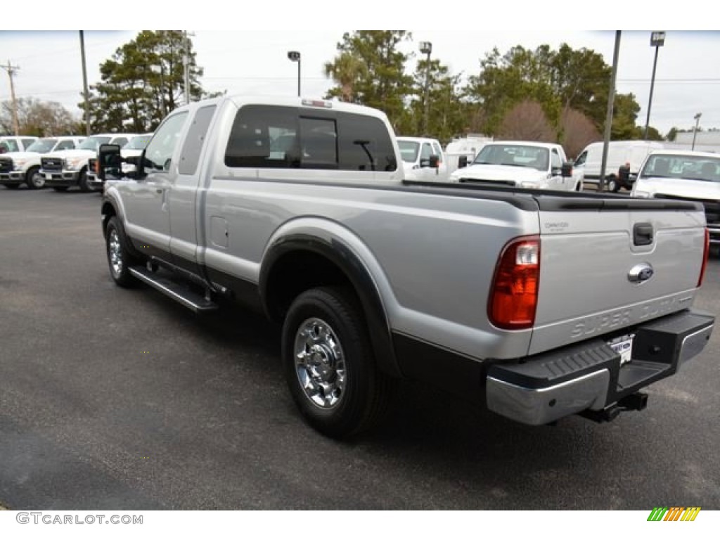 2015 F250 Super Duty Lariat Super Cab - Ingot Silver / Black photo #7