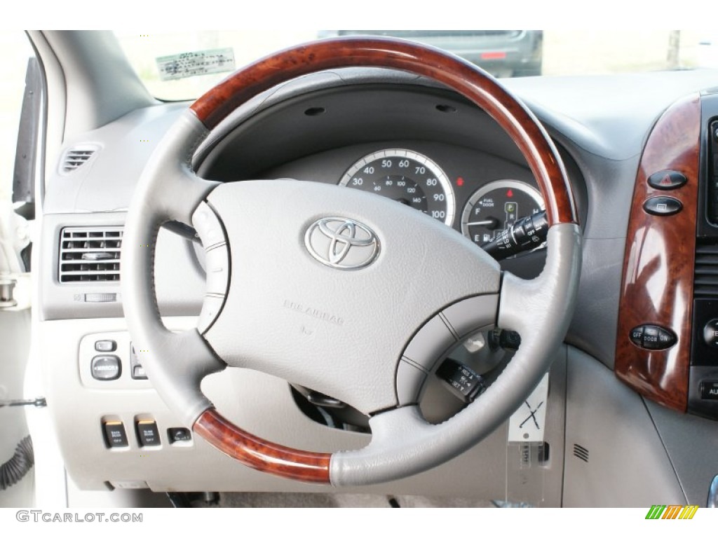 2005 Toyota Sienna XLE Limited Taupe Steering Wheel Photo #101270740