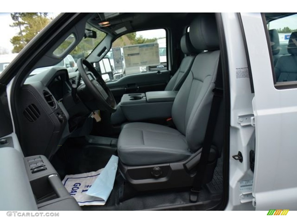 Steel Interior 2015 Ford F350 Super Duty XL Crew Cab Utility Photo #101271082