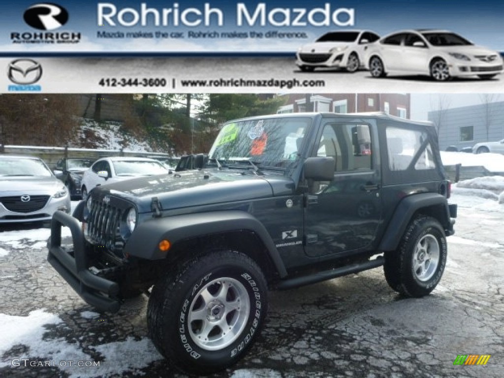 2007 Wrangler X 4x4 - Steel Blue Metallic / Dark Slate Gray/Medium Slate Gray photo #1