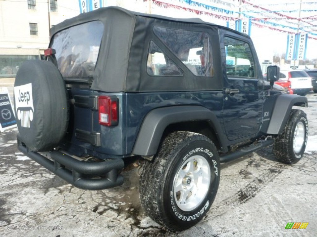 2007 Wrangler X 4x4 - Steel Blue Metallic / Dark Slate Gray/Medium Slate Gray photo #13