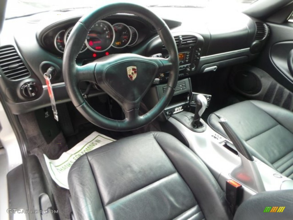 Natural Leather Grey Interior 2004 Porsche 911 Carrera 40th Anniversary Edition Coupe Photo #101274694