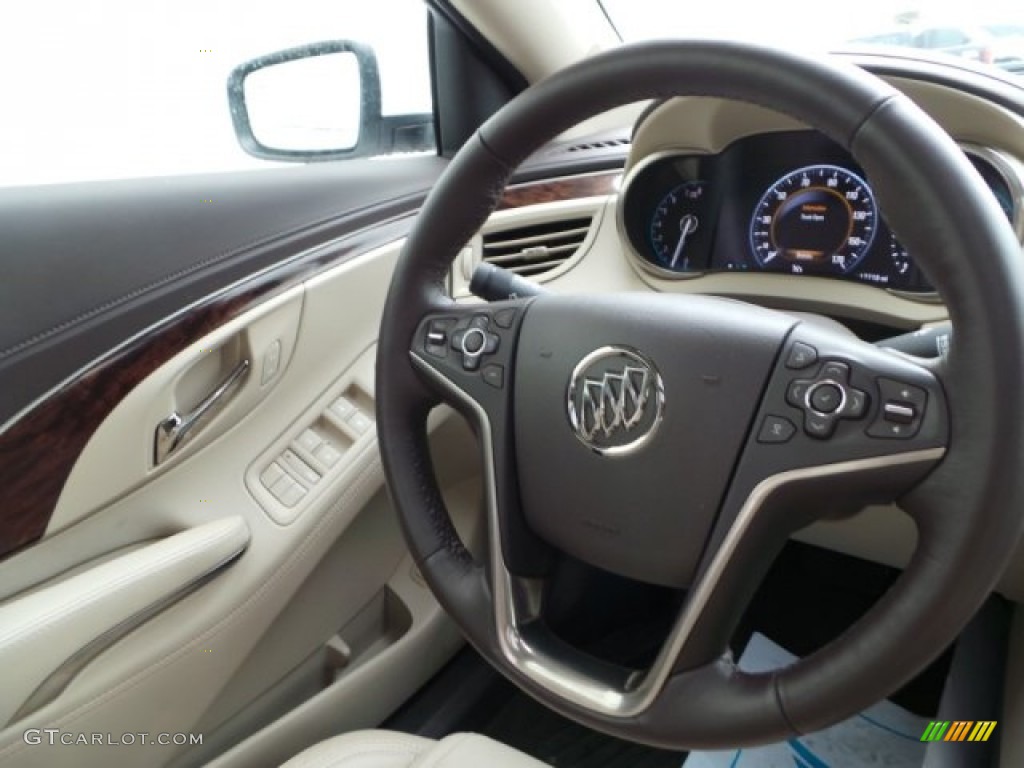 2014 Buick LaCrosse Premium Light Neutral Steering Wheel Photo #101274910