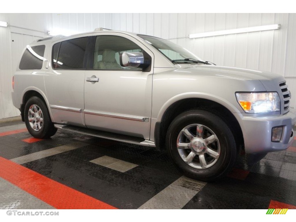 2004 QX 56 4WD - Silver Indulgence / Willow photo #6