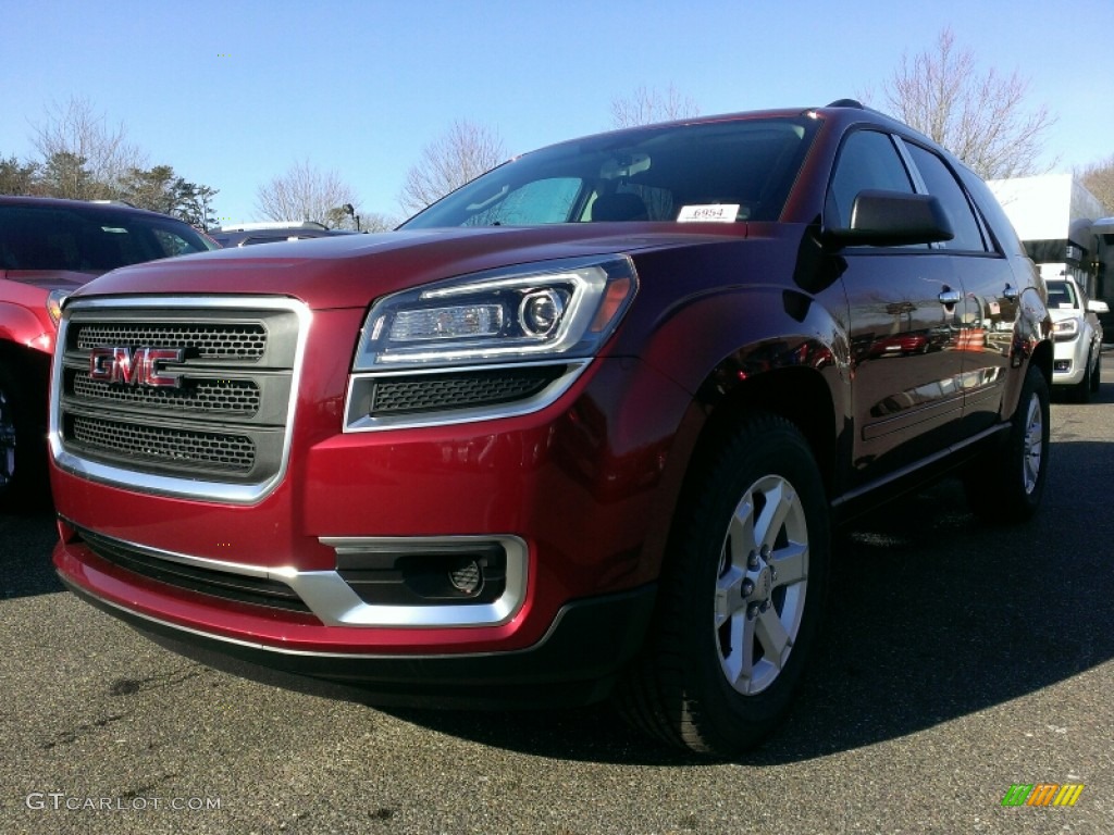 Crimson Red Tincoat GMC Acadia