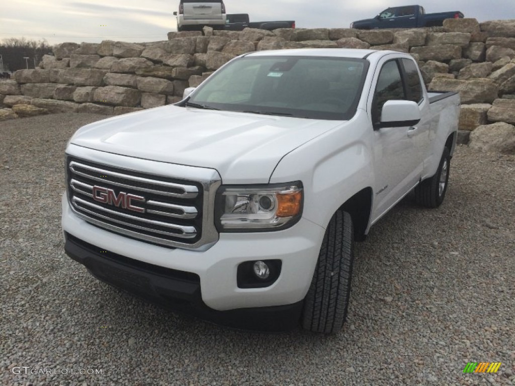Summit White 2015 GMC Canyon SLE Extended Cab 4x4 Exterior Photo #101280526