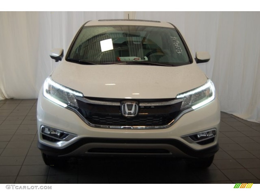 2015 CR-V EX AWD - White Diamond Pearl / Beige photo #3